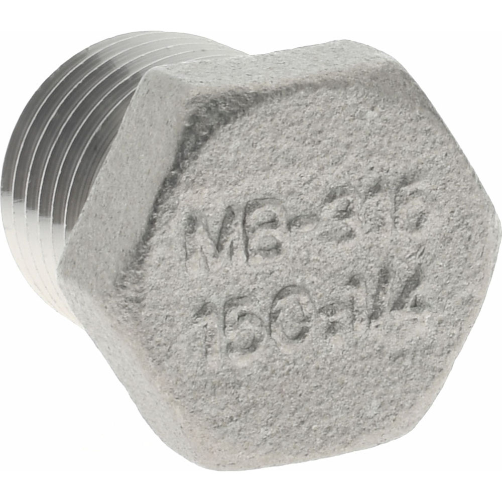 Merit Brass Pipe Hex Plug: 1/4", 316 Stainless Steel - K617H-04