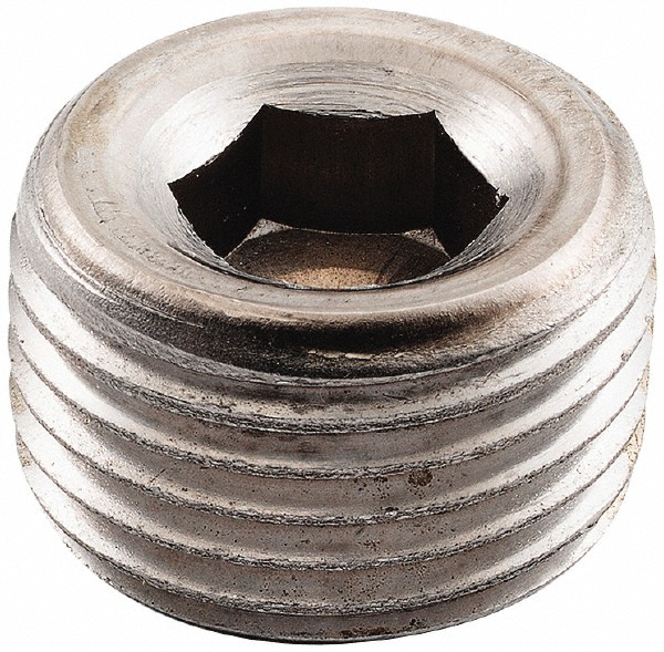 Merit Brass Pipe Hex Plug: 1/4", 316 Stainless Steel - K617H-04