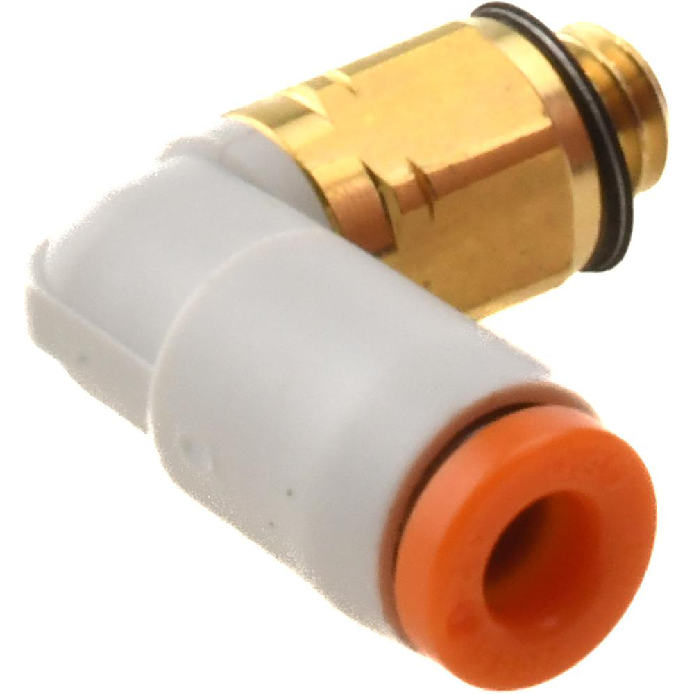 SMC PNEUMATICS Push-to-Connect Push-to-Connect Fitting: Elbow, #10-32 Thread, UNF, 1/8" OD - KQ2L01-32A