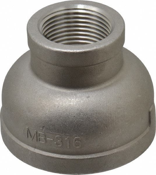 Merit Brass Pipe Reducer: 1 x 1/2", 316 Stainless Steel - K612-1608