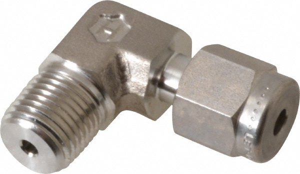 Ham-Let Compression Tube Male Elbow: 1/4" Tube OD, Compression x MNPT - 3002179