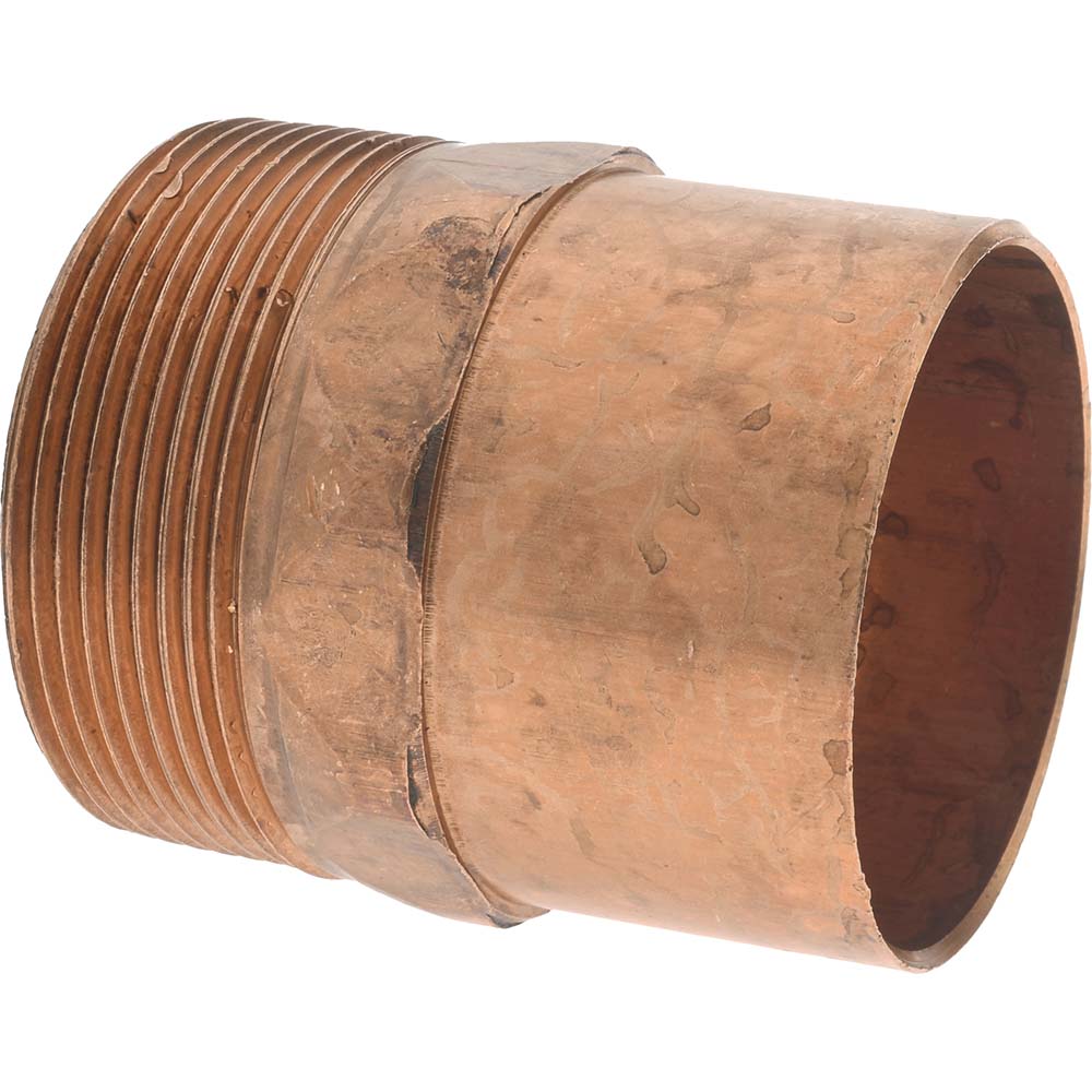 Mueller Industries Wrot Copper Pipe Adapter: 1/2" x 3/8" Fitting, C x M, Solder Joint - W 01132