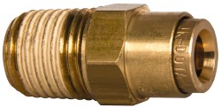 Norgren Push-to-Connect Tube x MNPT x Tube x Male Fitting: Connector, NPT, 1/4" OD - 95453010M