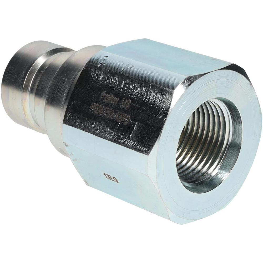 Parker Hydraulic Hose Female Straight Thread Nipple: 3/4", 1-1/16-12, 3,000 psi - BD-FF-75212FO-1
