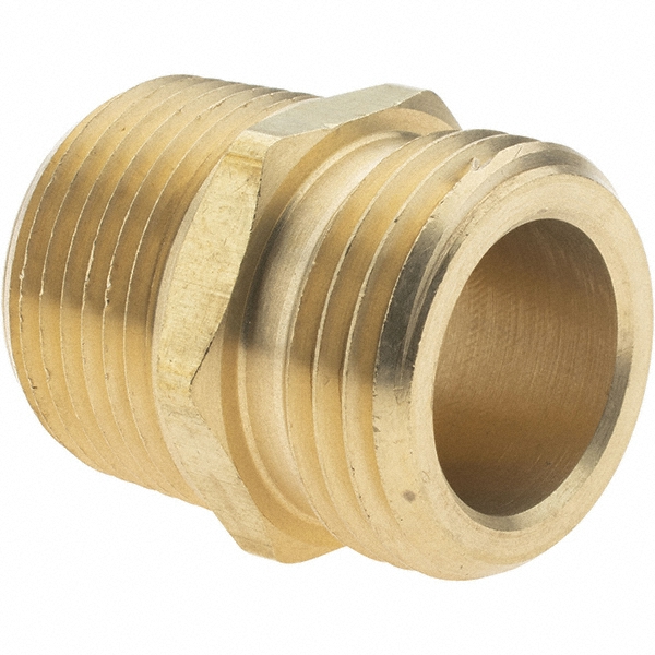 Parker Industrial Pipe Adapter: 1/8" Female Thread, 1/8" Male Thread, MNPTF x FNPTF - 222P-2-2
