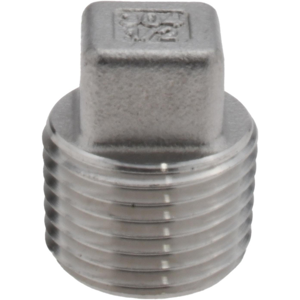 Value Collection Pipe Square Head Plug: 1/2", 304 Stainless Steel - 4SQ1/2