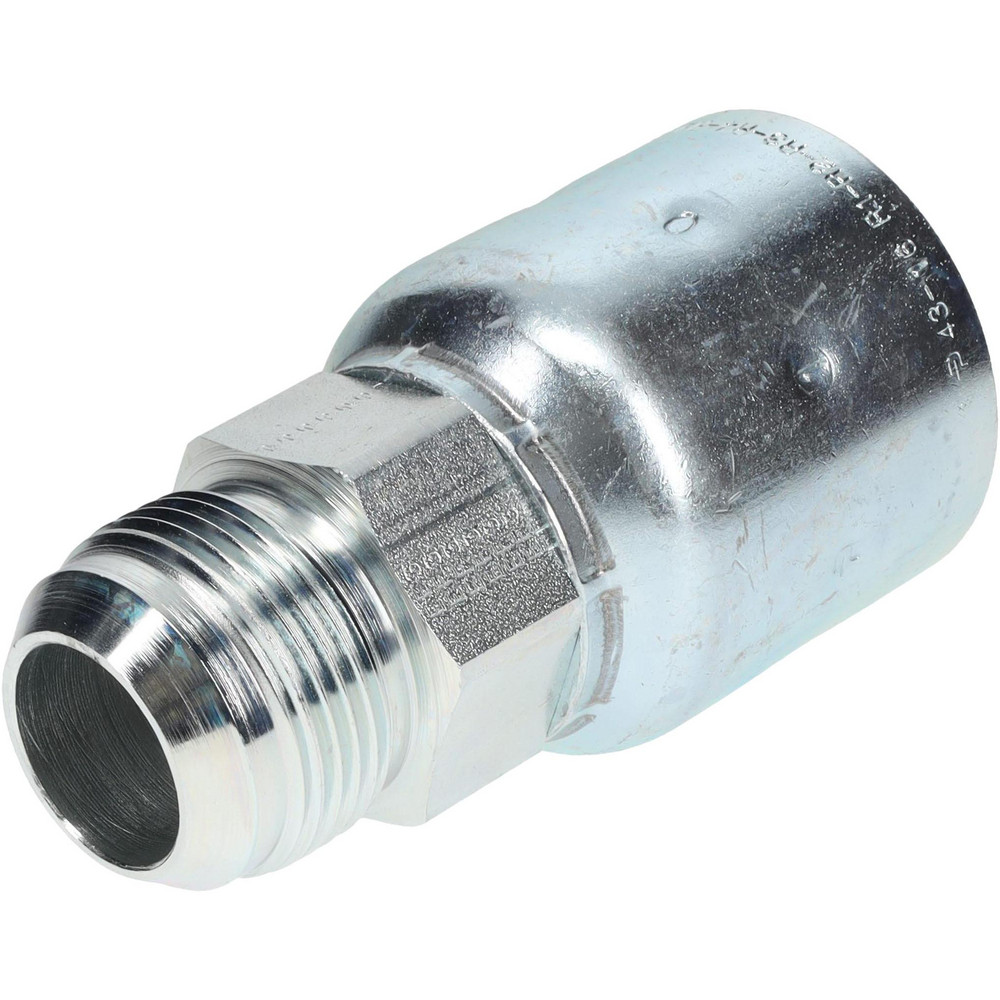 Parker Hydraulic Hose Male Rigid Fitting: 1" ID, 16 mm, 1-5/16-12 - 10343-16-16