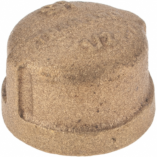 Merit Brass Brass Pipe End Cap: 3/8" Fitting, Threaded, FNPT, Class 125, Lead Free - XNL116-06