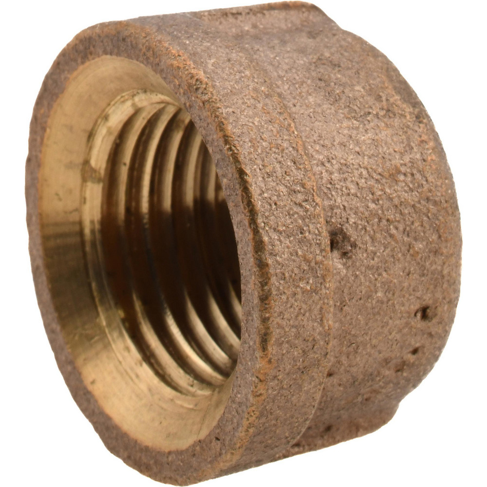 Merit Brass Brass Pipe End Cap: 3/8" Fitting, Threaded, FNPT, Class 125, Lead Free - XNL116-06