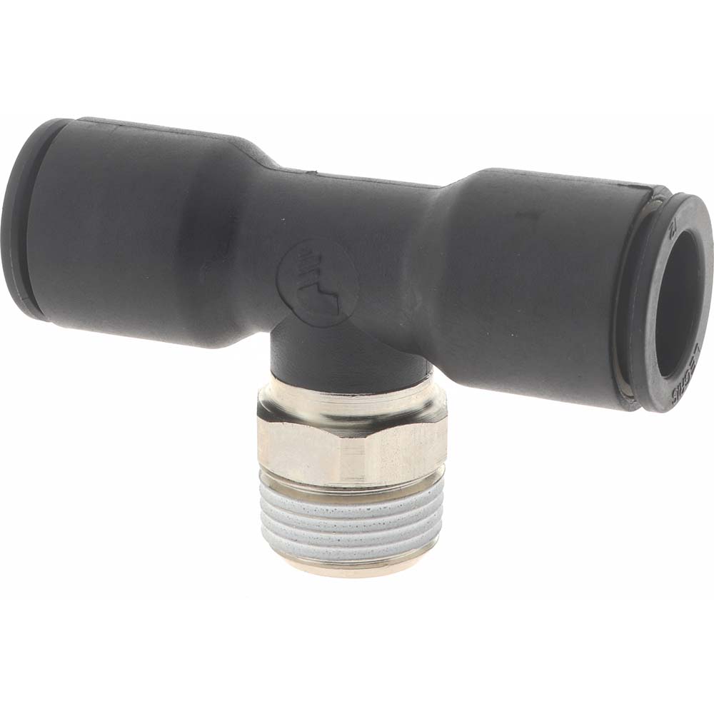 Legris Push-to-Connect Tube x Male BSPT Fitting: Male Branch Tee, BSPT - 3108 12 21