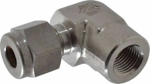 Ham-Let Compression Tube Female Elbow: 1/4" Tube OD, Compression x FNPT - 3002240