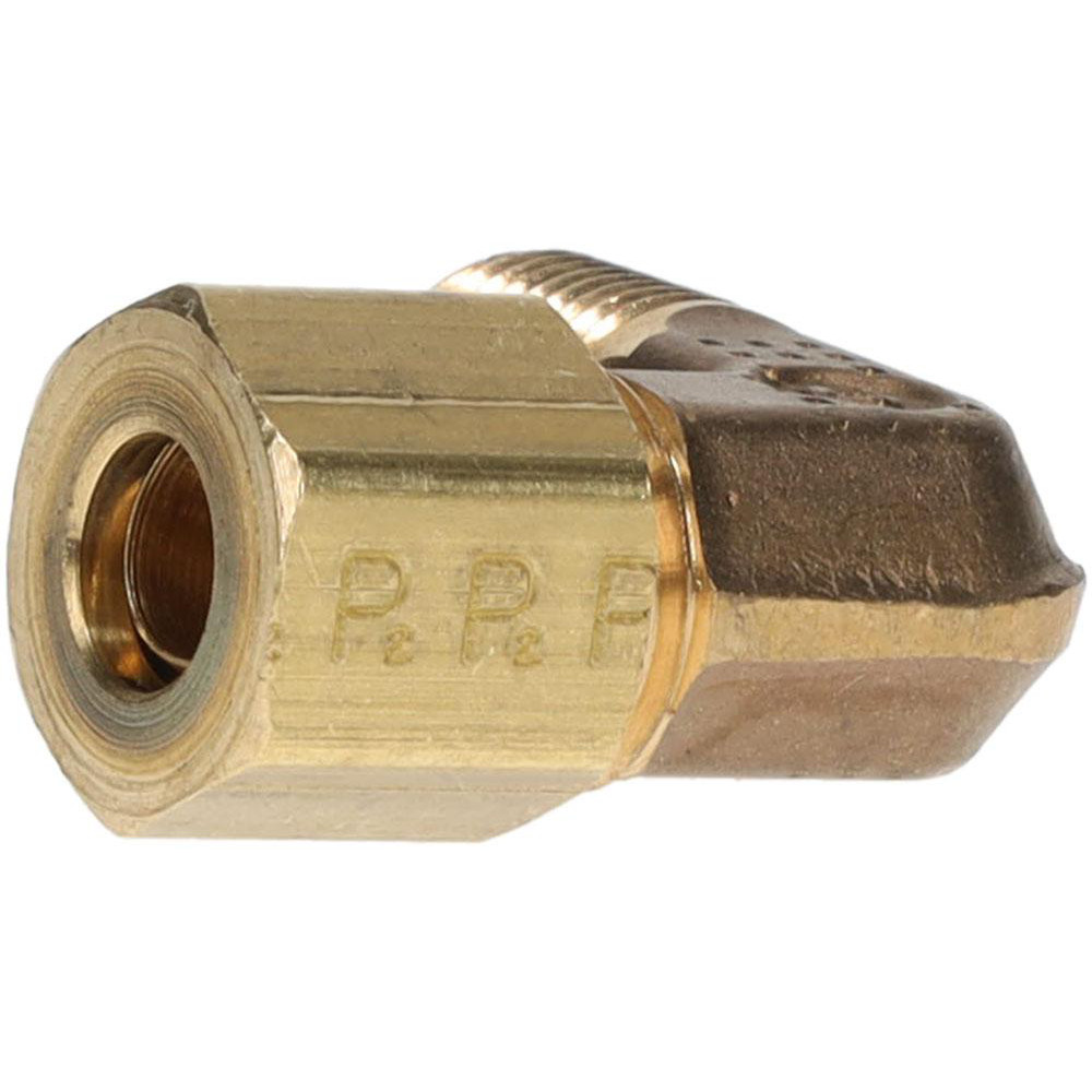 Parker Compression Tube Male Elbow: 1/8-27, 1/4" Tube OD, Compression x MNPTF - 169C-4-2