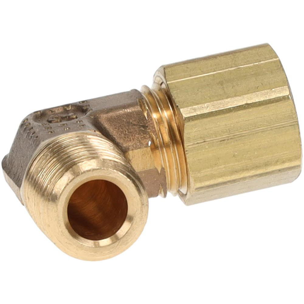 Parker Compression Tube Male Elbow: 1/8-27, 1/4" Tube OD, Compression x MNPTF - 169C-4-2