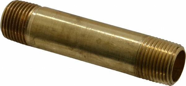 Parker Industrial Pipe Long Nipple: 3/8" Male Thread, MNPTF - 215PNL-6-30