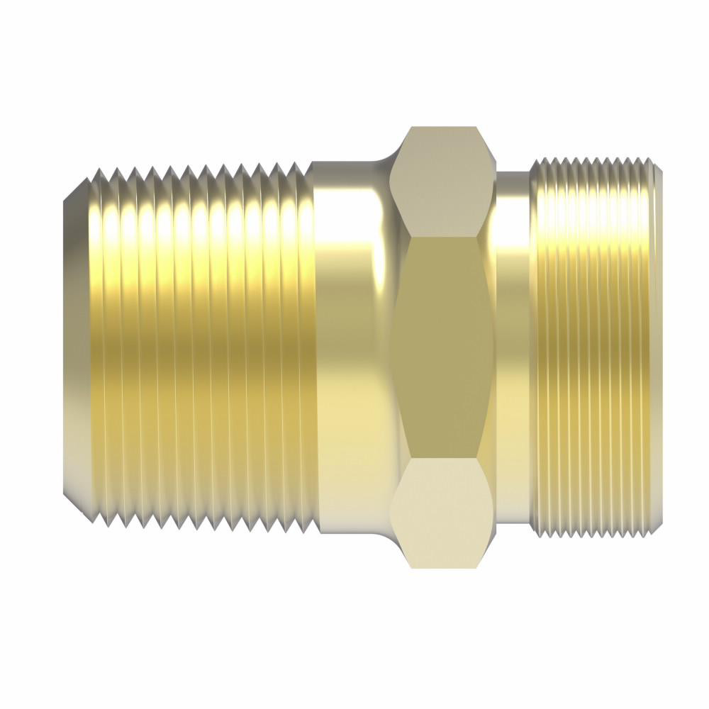 Eaton 7/8-20 NPT, Brass Reusable Hose Male Fitting - 1390X8