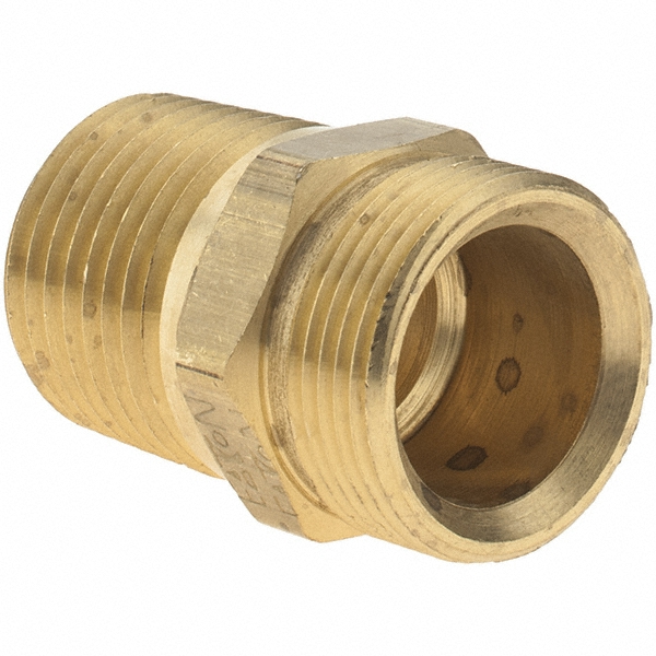 Eaton 7/8-20 NPT, Brass Reusable Hose Male Fitting - 1390X8