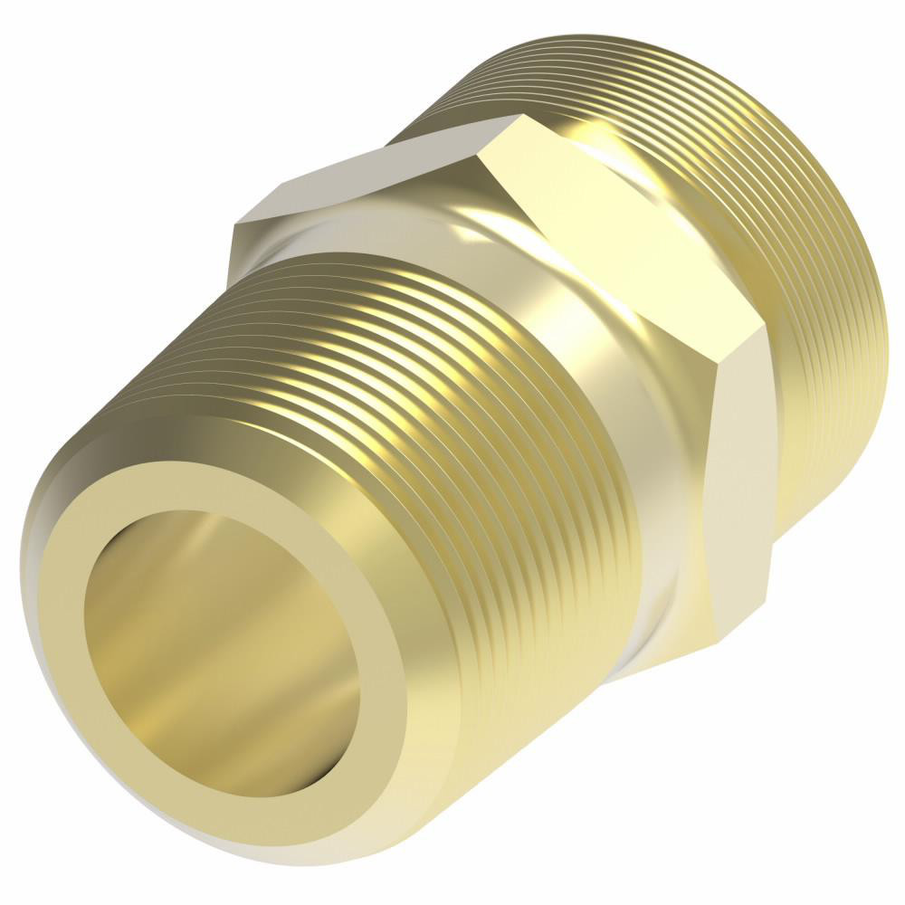 Eaton 7/8-20 NPT, Brass Reusable Hose Male Fitting - 1390X8