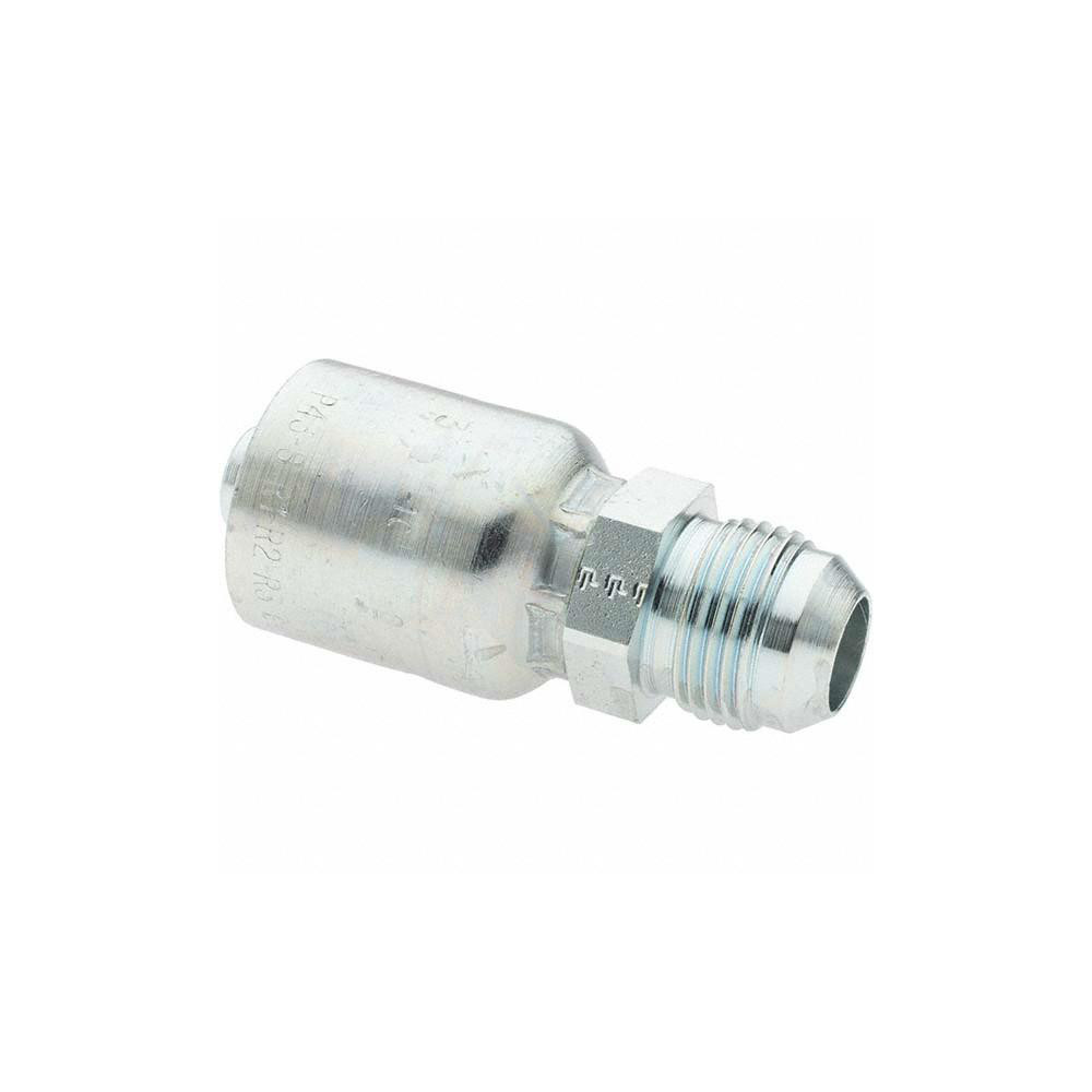 Parker Hydraulic Hose Male SAE 37 ° JIC Rigid Fitting: 0.5" ID, 8 mm, 5/8-14 - KP81292