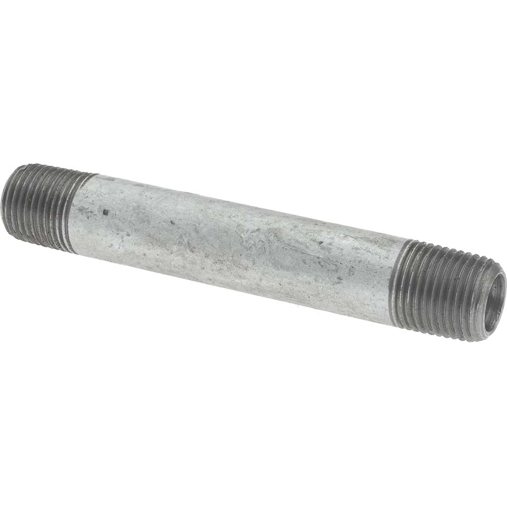 Value Collection Galvanized Pipe Nipple: 1/8", 3" Long, Schedule 40, Steel - MSCNG01030