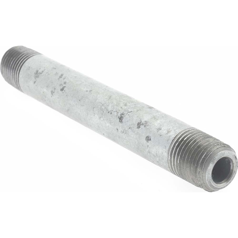 Value Collection Galvanized Pipe Nipple: 1/8", 3" Long, Schedule 40, Steel - MSCNG01030