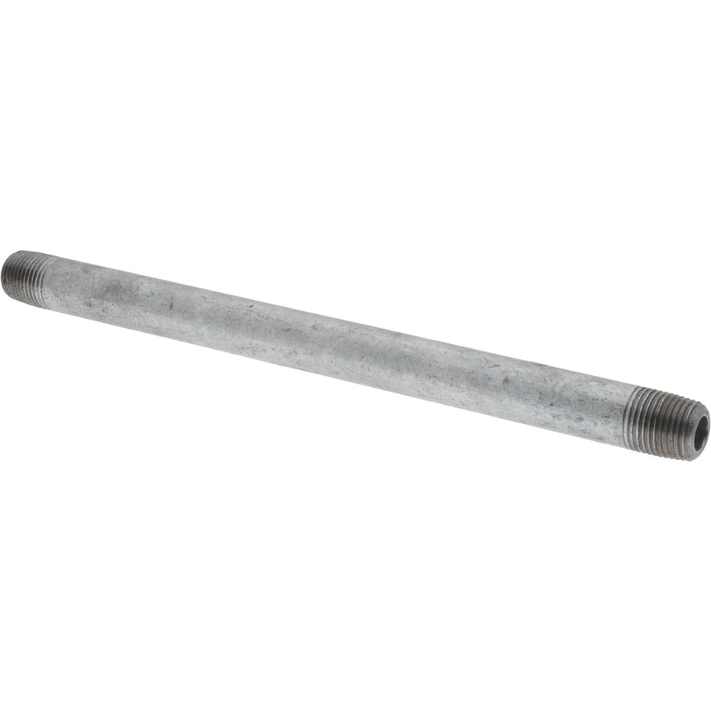 Value Collection Galvanized Pipe Nipple: 1/8", 3" Long, Schedule 40, Steel - MSCNG01030