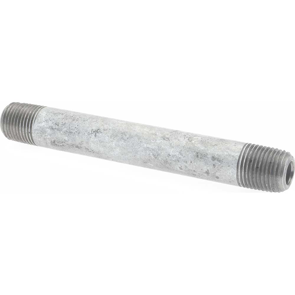 Value Collection Galvanized Pipe Nipple: 1/8", 3" Long, Schedule 40, Steel - MSCNG01030
