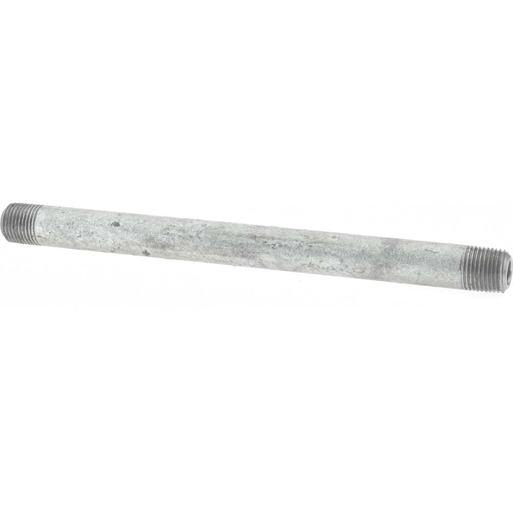 Value Collection Galvanized Pipe Nipple: 1/8", 3" Long, Schedule 40, Steel - MSCNG01030