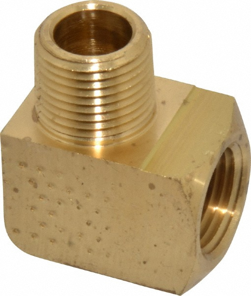 Parker Industrial Pipe 90 ° Street Elbow: 3/8" Female Thread, 3/8" Male Thread, MNPTF x FNPTF - KP79134