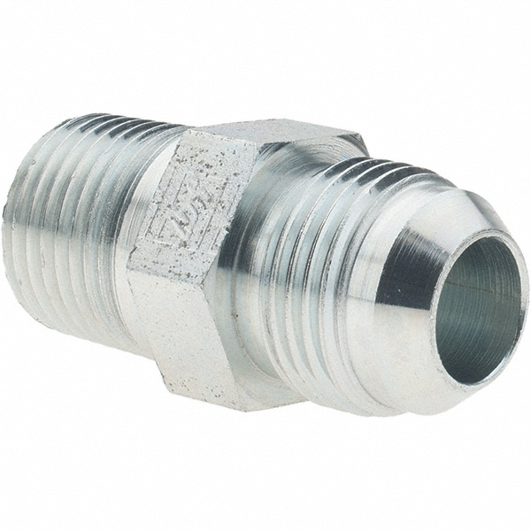 Brennan Steel Flared Tube 90 Deg Swivel Elbow: 3/8" OD, 9/16-18 x 9/16-18 Thread, 37 deg Flared Angle - 10612