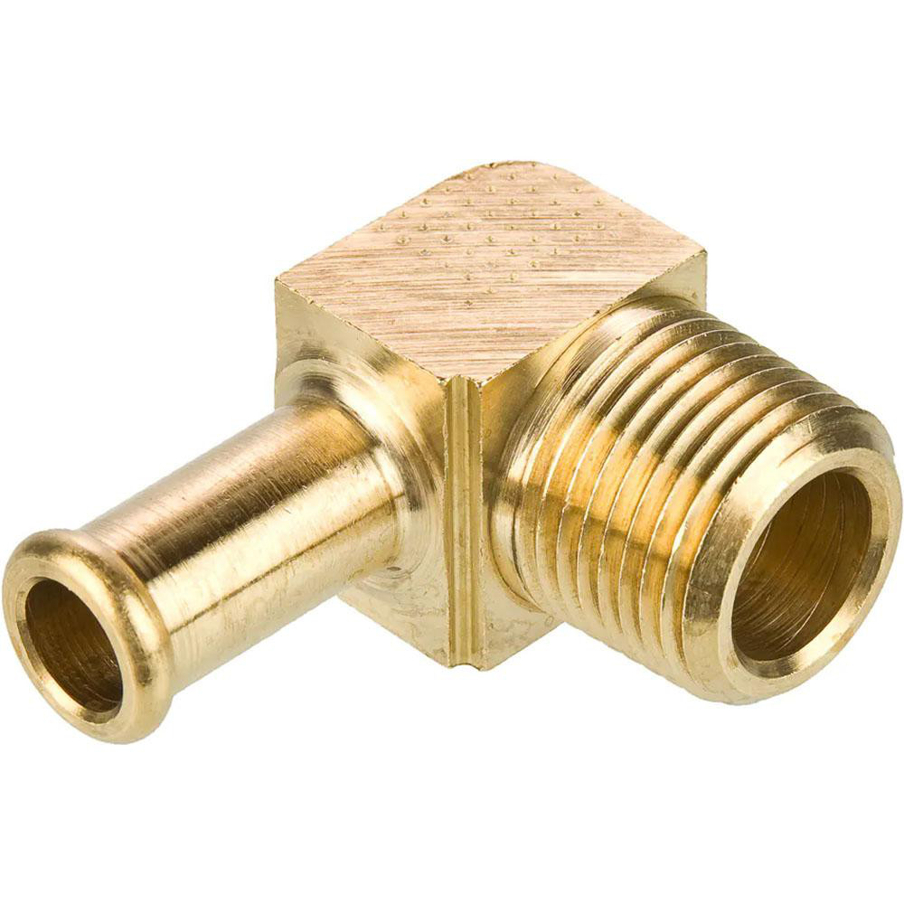 Parker Barbed Hose Fitting: 3/8" x 3/8" ID Hose, Male Connector - 68HB-6-6