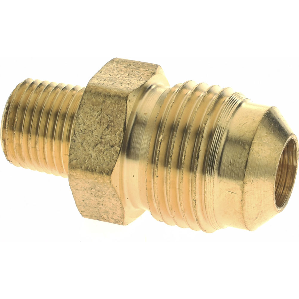 CerroBrass Brass Flared Tube Connector: 1/2" OD, 45 deg Flared Angle - 10268L