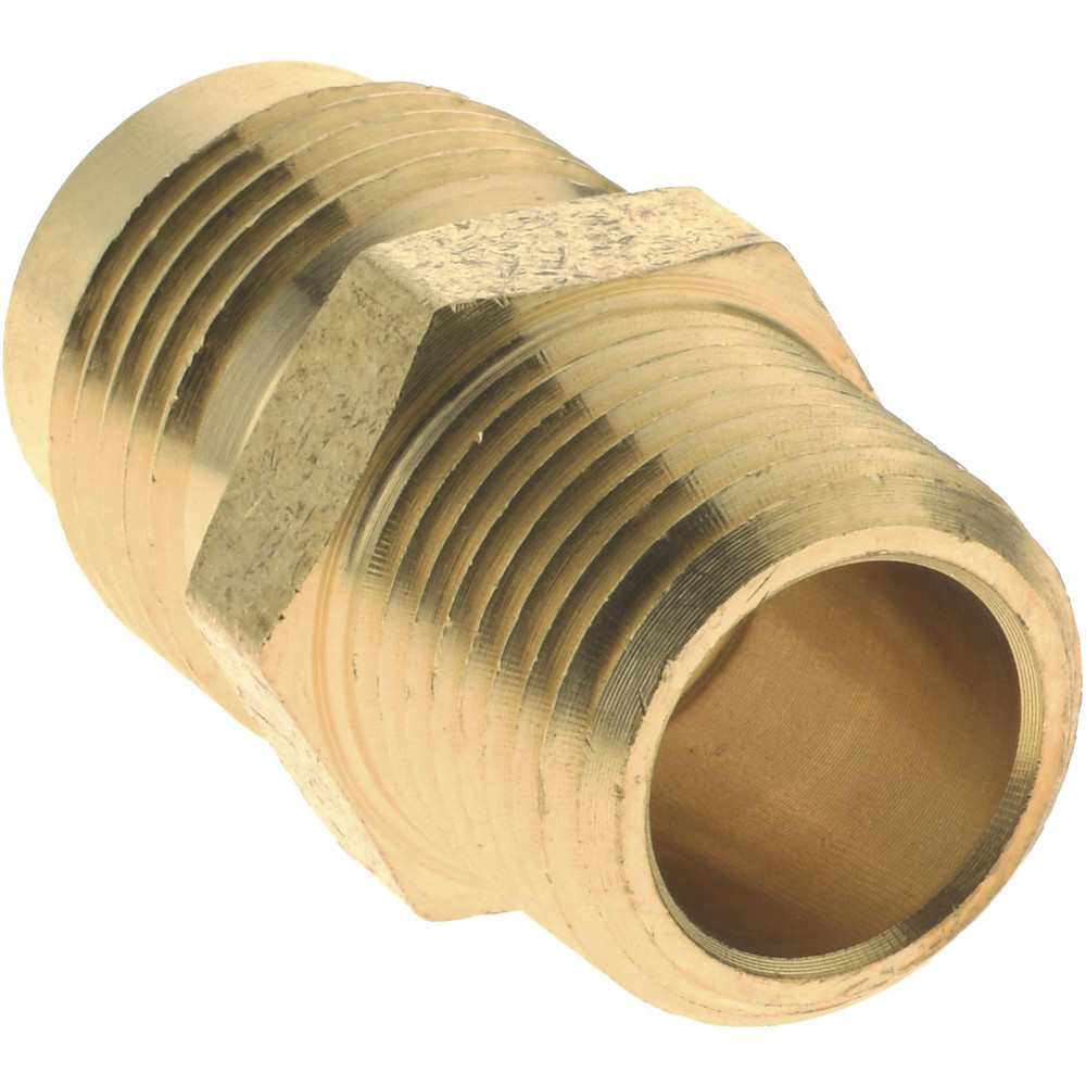 CerroBrass Brass Flared Tube Connector: 1/2" OD, 45 deg Flared Angle - 10268L