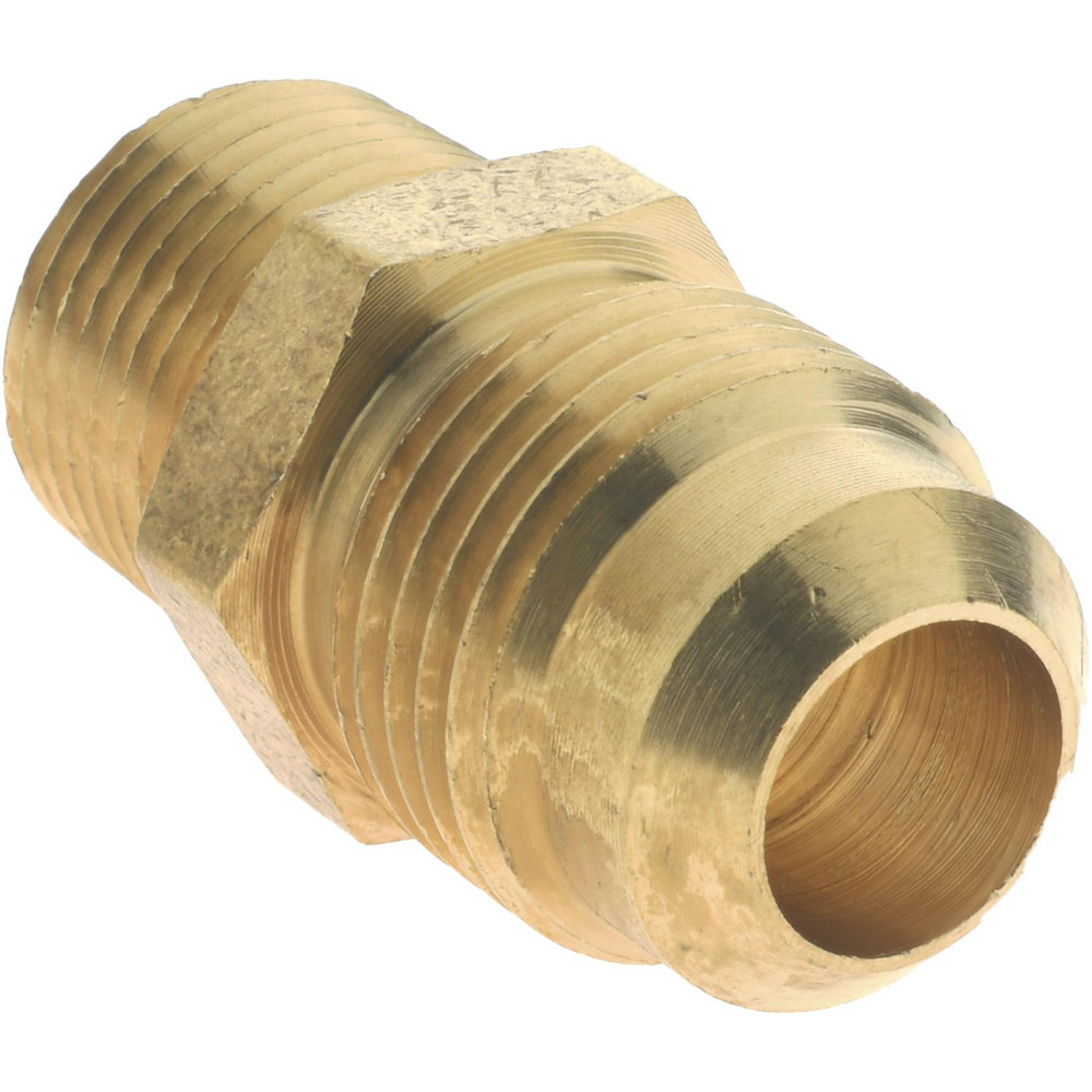CerroBrass Brass Flared Tube Connector: 1/2" OD, 45 deg Flared Angle - 10268L