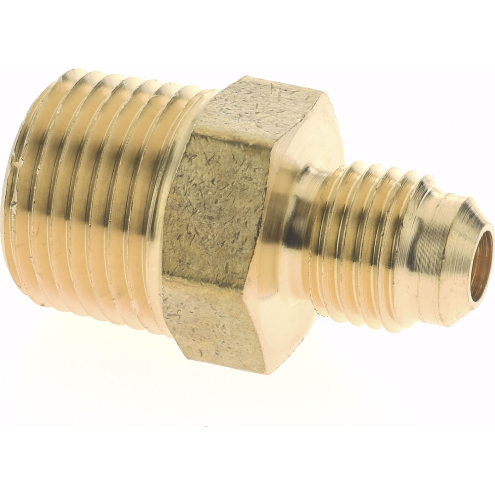 CerroBrass Brass Flared Tube Connector: 1/2" OD, 45 deg Flared Angle - 10268L