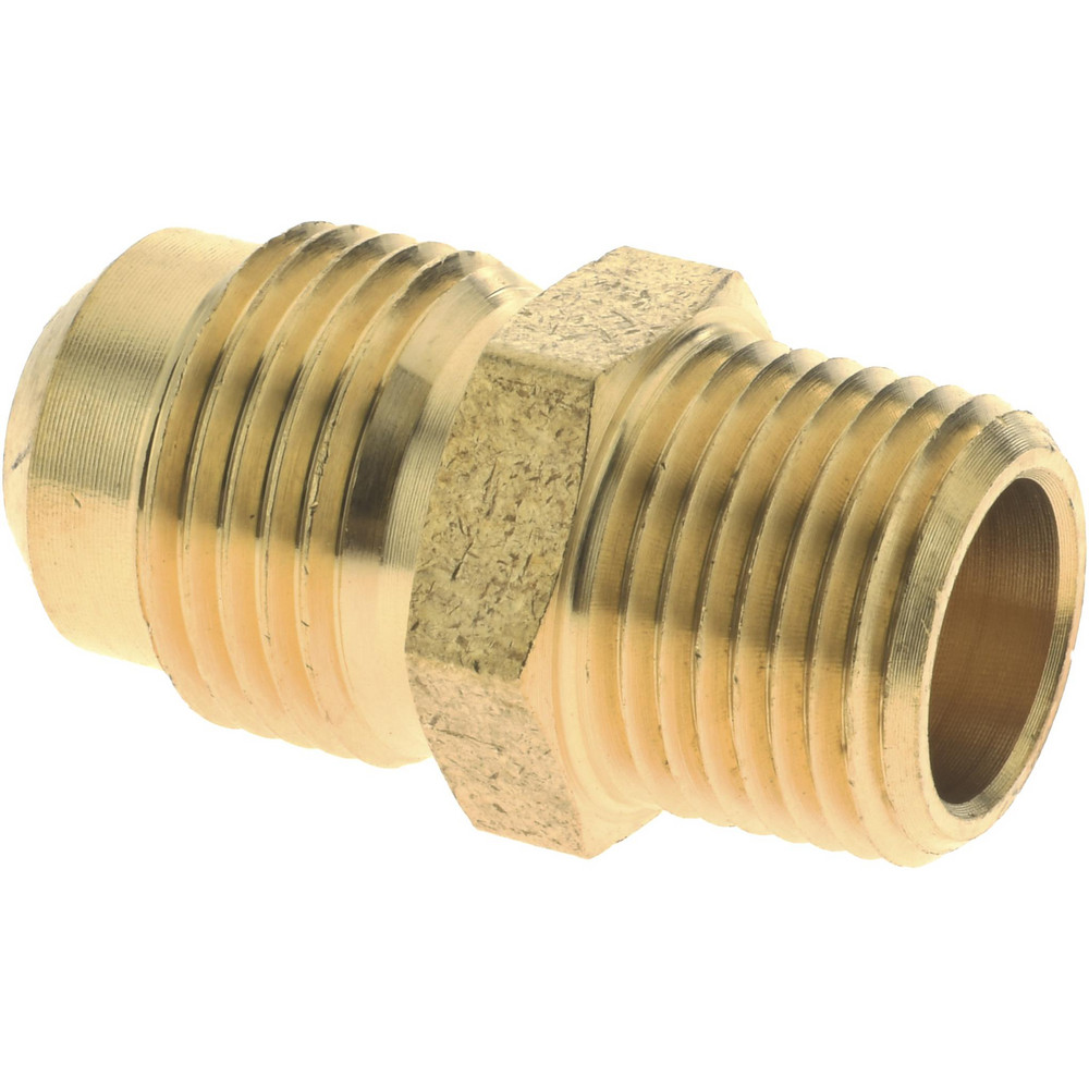 CerroBrass Brass Flared Tube Connector: 1/2" OD, 45 deg Flared Angle - 10268L