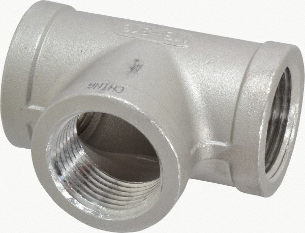 Merit Brass Pipe Tee: 1", 304 Stainless Steel - K406-16
