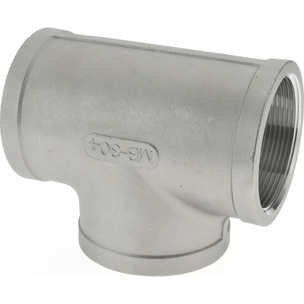 Merit Brass Pipe Tee: 1", 304 Stainless Steel - K406-16