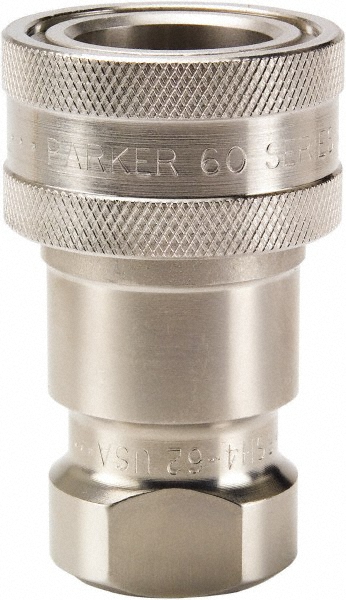 Parker Hydraulic Hose Female Pipe Rigid Coupler Fitting: 1/4", 1,000 psi - BH2-60