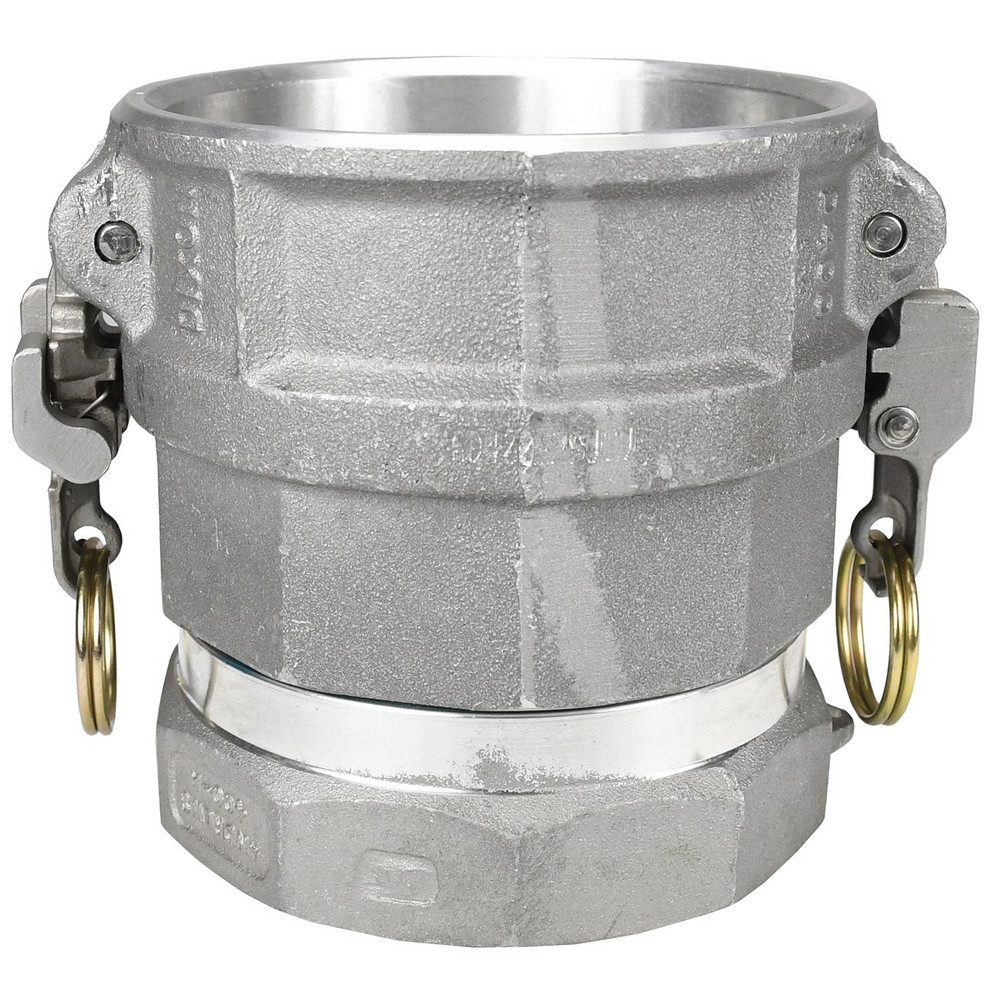 Dixon Valve & Coupling Suction & Discharge Hose Couplings: Type D Elbow, Cam & Groove, Coupler x 90° FNPT, Aluminum - 300D-90AL