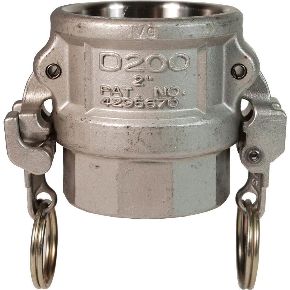 Dixon Valve & Coupling Suction & Discharge Hose Couplings: Type D Elbow, Cam & Groove, Coupler x 90° FNPT, Aluminum - 300D-90AL