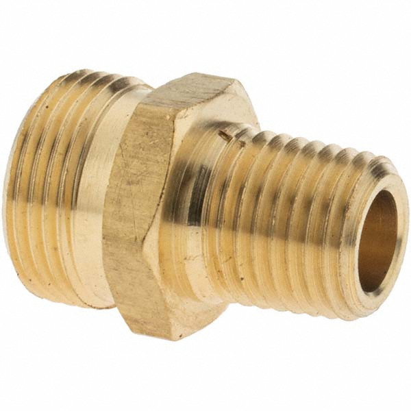 ANDERSON METALS 3/4 x 1/4 NPTF x NPSM, Reusable Hose Male Fitting - 2106