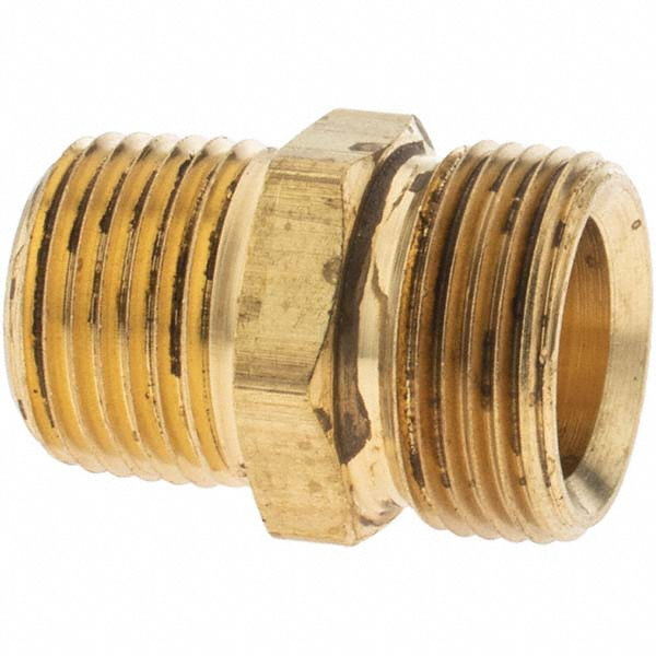 ANDERSON METALS 3/4 x 1/4 NPTF x NPSM, Reusable Hose Male Fitting - 2106