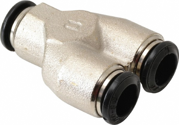 Aignep USA Push-to-Connect Tube x Tube Fitting: Union Y, 8.00 mm OD - 50310N-8