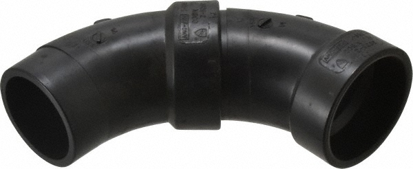 NIBCO Drain, Waste & Vent 45 deg; Elbow: 1-1/2" Fitting, Hub x Hub, Acrylonitrile Butadiene Styrene - I042550