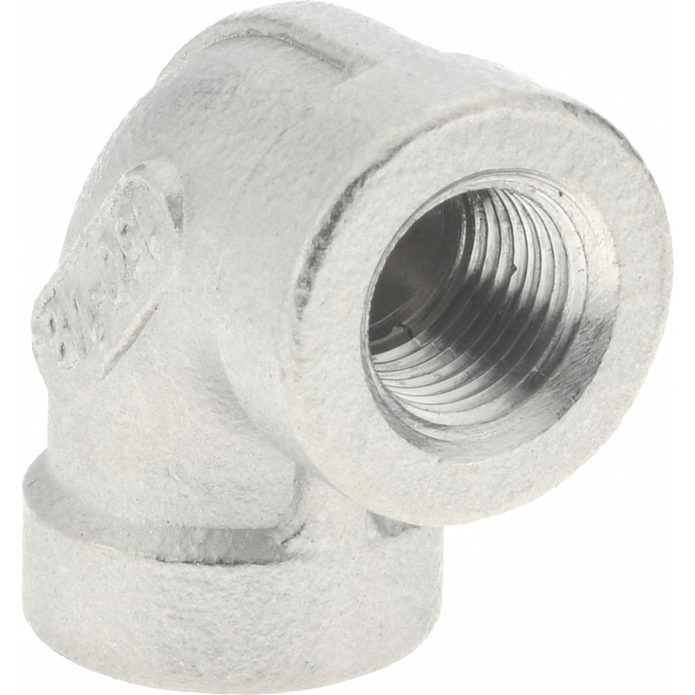 Merit Brass Pipe 90 deg Elbow: 1/8", 304 Stainless Steel - K401-02