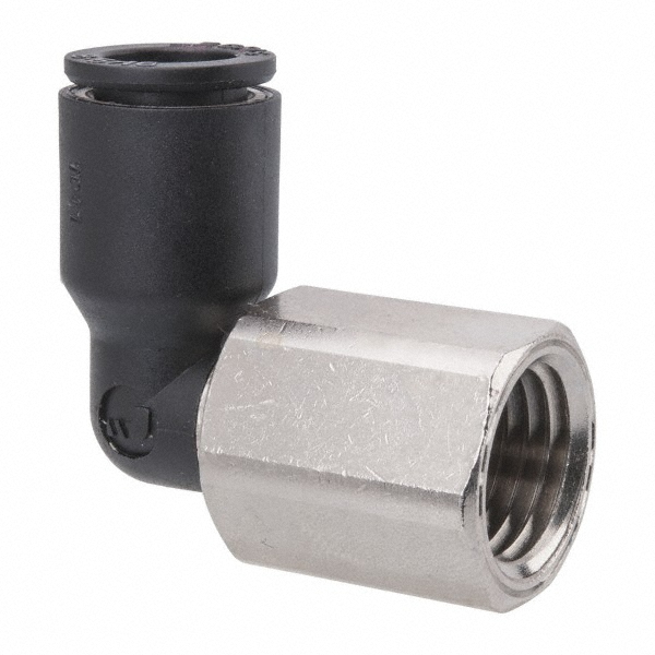 Legris Push-to-Connect Fitting: Female Elbow, NPT, 1/4" OD - 3009 56 14