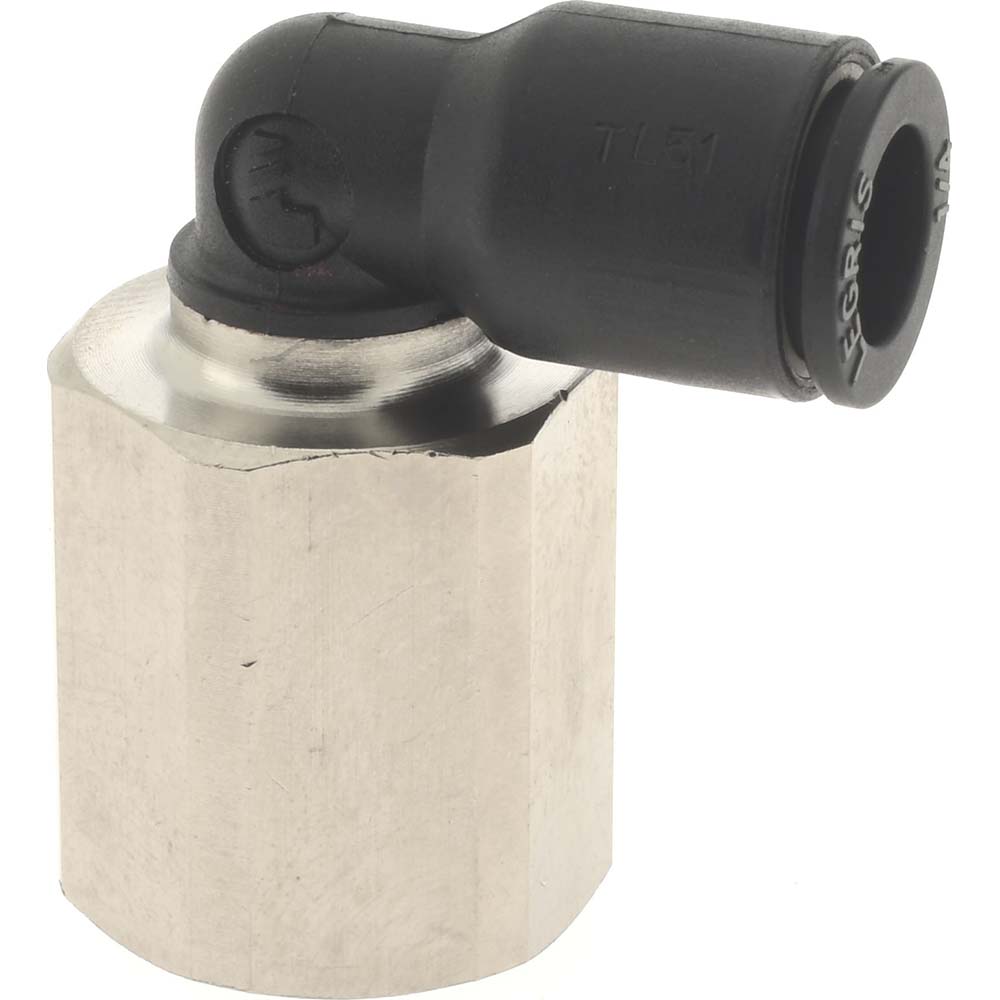 Legris Push-to-Connect Fitting: Female Elbow, NPT, 1/4" OD - 3009 56 14
