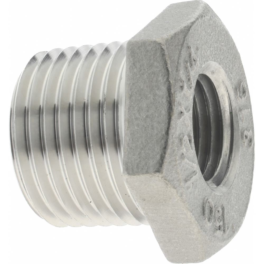 Value Collection Pipe Hex Bushing: 1/2 x 1/4", 316 Stainless Steel - 6HB1/2*1/4