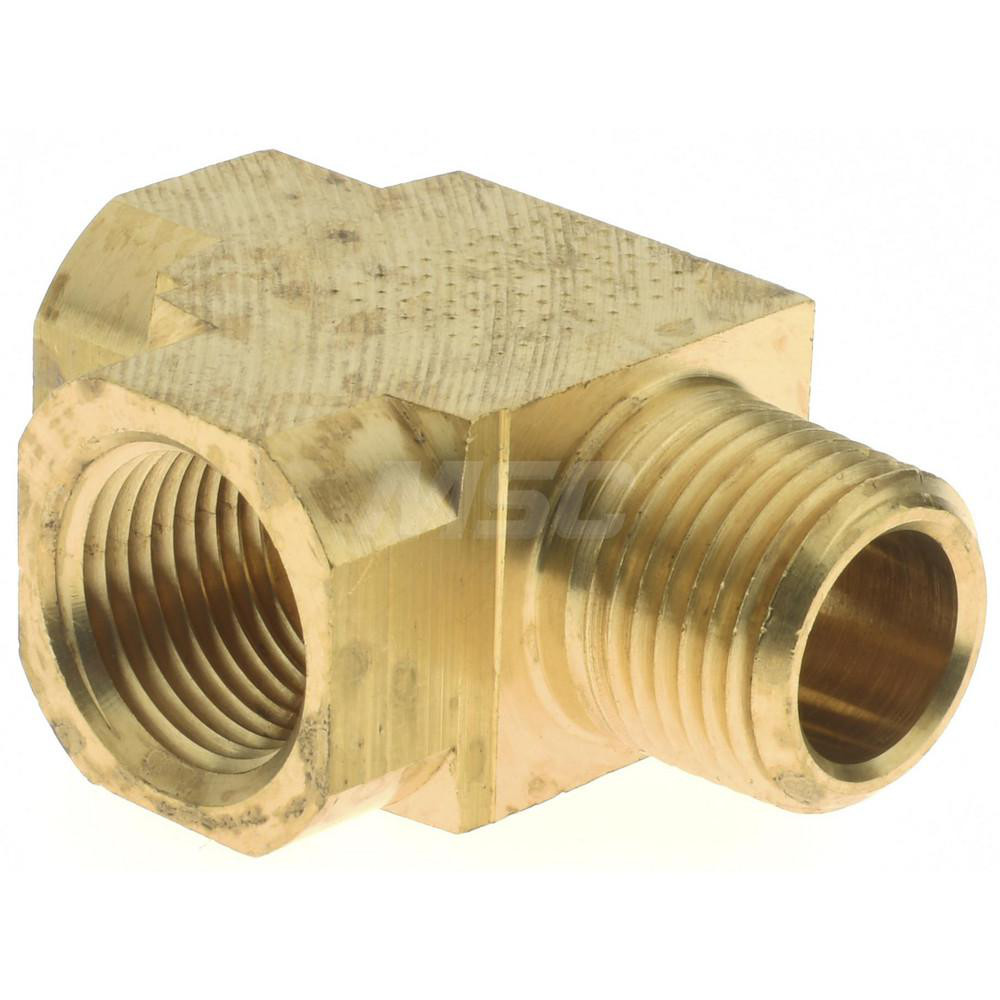 Parker Industrial Pipe Street Tee: 3/8" Female Thread, 3/8" Male Thread, MNPTF x FNPTF - 11151