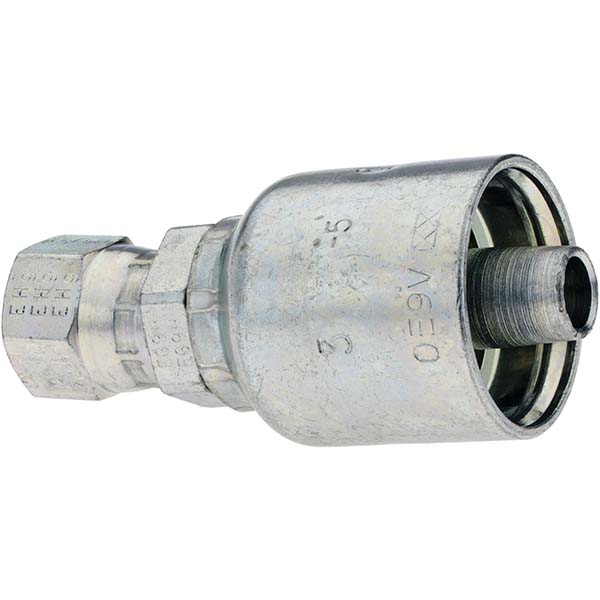 Parker Hydraulic Hose Straight Female JIC 37 ° Swivel Fitting: 0.375" ID, 6 mm, 1/2-20 - KP46921
